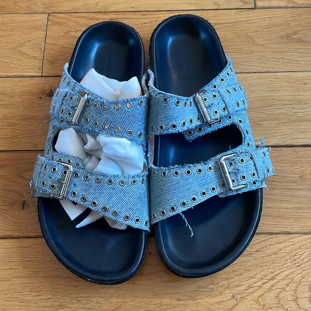 Isabel Marant Blue Denim Sandals